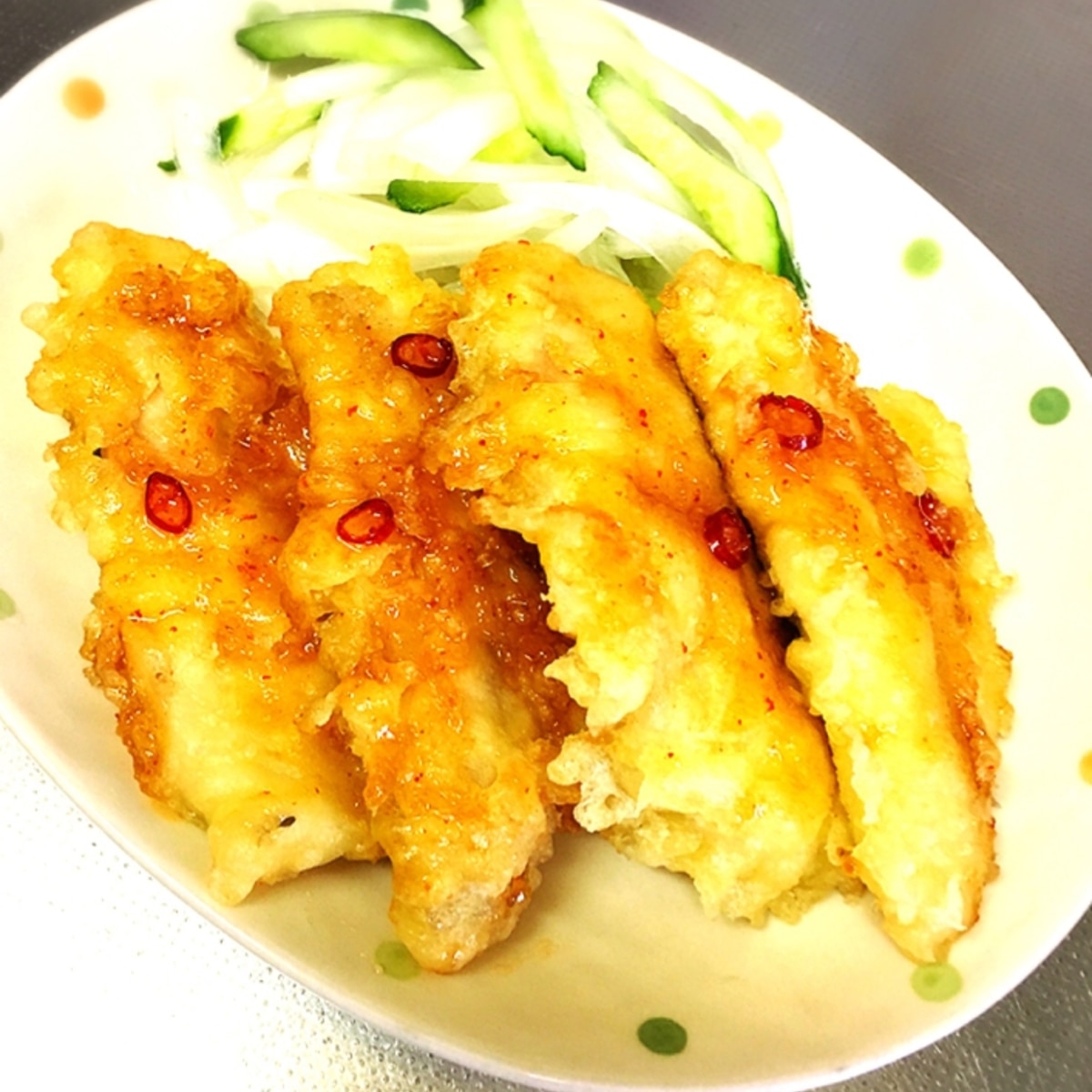 ʚ ɞ真鱈の天ぷらの甘酢あんかけʚ ɞ レシピ 作り方 By プニプニちゃ 楽天レシピ ʚ ɞ真鱈の天ぷらの甘酢あんかけʚ ɞ レシピ 作り方 By プニプニちゃ 楽天レシピ